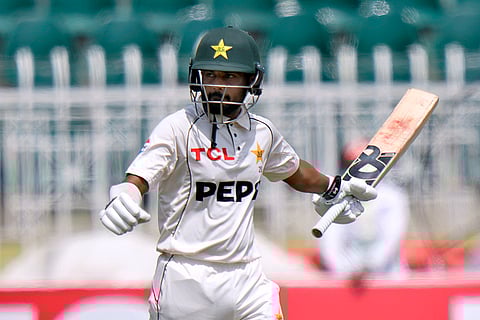 Pakistan vs Bangladesh 1st Test Day 2: akistan's Saud Shakeel celebrates after scoring century against Bangladesh